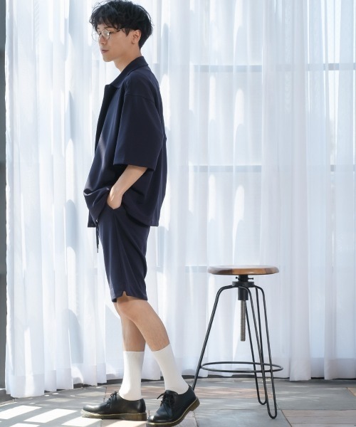 improves(インプローブス)の「カットジョーゼット 半袖 コーチジャケット シャツ セットアップ対応(その他アウター・メンズ・ブラック/ベージュ/ネイビー/グレー/ブルー・MEDIUM/LARGE/X-LARGE)」の17枚目の写真