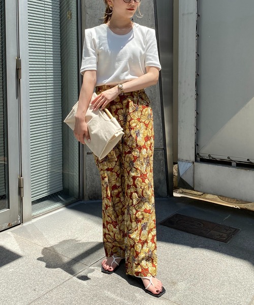 CAPRICIEUX LE'MAGE（カプリシューレマージュ）の「コットンドビーフラワーパンツ（その他パンツ・レディース・チャコールグレー/レッド系その他・FREE）」の17枚目の写真