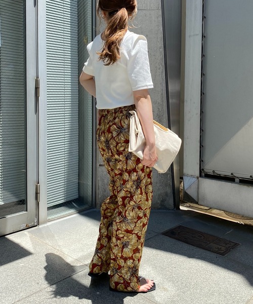 CAPRICIEUX LE'MAGE（カプリシューレマージュ）の「コットンドビーフラワーパンツ（その他パンツ・レディース・チャコールグレー/レッド系その他・FREE）」の19枚目の写真