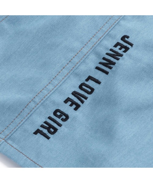 JENNI love(ジェニィラブ)の「サス付きフレアデニムスカート(デニムスカート・キッズ・サックスブルー/ブルー・140cm/130cm/150cm/160cm)」の11枚目の写真