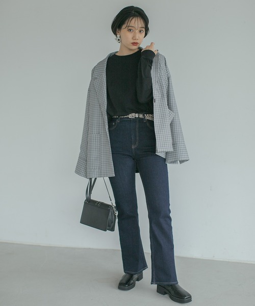 PAGEBOY（ページボーイ）の「サイドスリットベーシックロンT（Tシャツ/カットソー・レディース・ブラック/オフホワイト/グレイッシュベージュ/ライトブルー・FREE）」の15枚目の写真