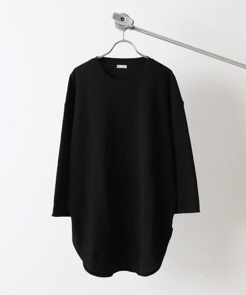 JOURNAL STANDARD relume（ジャーナルスタンダード　レリューム）の「レイヤードワッフル 6分袖Tシャツ[無地T/オーバーサイズ][ユニセックス対応]（Tシャツ/カットソー・メンズ・ホワイト/ブラック/グレー・MEDIUM/LARGE）」の2枚目の写真