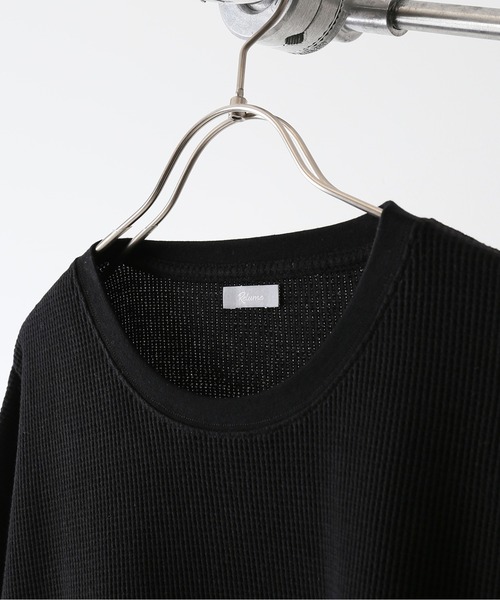 JOURNAL STANDARD relume（ジャーナルスタンダード　レリューム）の「レイヤードワッフル 6分袖Tシャツ[無地T/オーバーサイズ][ユニセックス対応]（Tシャツ/カットソー・メンズ・ホワイト/ブラック/グレー・MEDIUM/LARGE）」の6枚目の写真