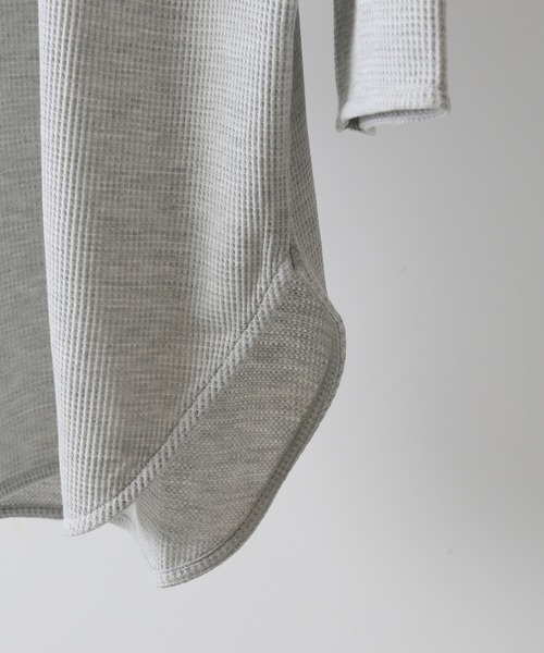 JOURNAL STANDARD relume（ジャーナルスタンダード　レリューム）の「レイヤードワッフル 6分袖Tシャツ[無地T/オーバーサイズ][ユニセックス対応]（Tシャツ/カットソー・メンズ・ホワイト/ブラック/グレー・MEDIUM/LARGE）」の12枚目の写真