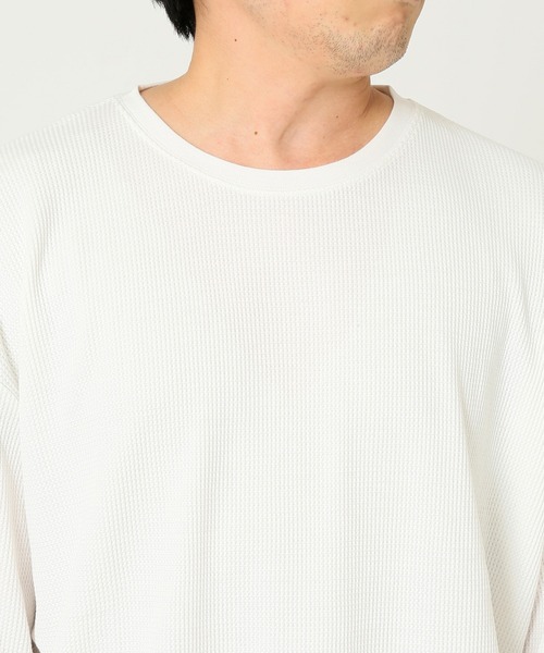 JOURNAL STANDARD relume（ジャーナルスタンダード　レリューム）の「レイヤードワッフル 6分袖Tシャツ[無地T/オーバーサイズ][ユニセックス対応]（Tシャツ/カットソー・メンズ・ホワイト/ブラック/グレー・MEDIUM/LARGE）」の17枚目の写真