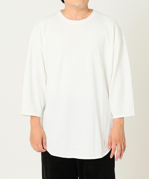 JOURNAL STANDARD relume（ジャーナルスタンダード　レリューム）の「レイヤードワッフル 6分袖Tシャツ[無地T/オーバーサイズ][ユニセックス対応]（Tシャツ/カットソー・メンズ・ホワイト/ブラック/グレー・MEDIUM/LARGE）」の13枚目の写真