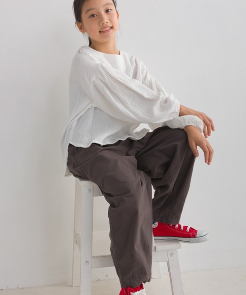OMNES(オムネス)の「キッズ ダンプサーカスパンツ(その他パンツ・キッズ・チェック/ワンウォッシュ/ブラック/アイボリー/ベージュ/グリーン系その他/ネイビー/キナリ/カーキ/インディゴブルー/グレー・100/120/140/130/110)」の6枚目の写真
