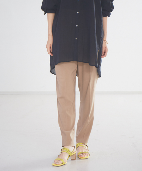 abahouse mavie(アバハウスマヴィ)の「ecru ストレッチツイルパンツ(その他パンツ・レディース・ブラック/ベージュ/アイボリー/カーキ/マスタード・38/36)」の4枚目の写真