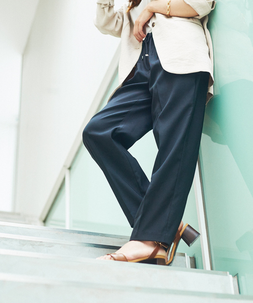 abahouse mavie(アバハウスマヴィ)の「ecru ストレッチツイルパンツ(その他パンツ・レディース・ブラック/ベージュ/アイボリー/カーキ/マスタード・38/36)」の3枚目の写真