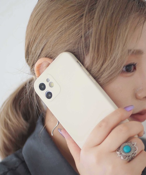 ammy.（エイミードット）の「【 ammy. / エイミードット 】 パステルカラー ＆ ダスティーカラー シンプル ソフト マット iPhone ケース  ( iPhone 7 / 8 / SE / 11 / 11Pro / 12 / 12mini / 13 / 13Pro / 14 / 14pro 対応)（スマホケース/カバー・レディース・パープル/ピンク/アイボリー/ライトグレー/ライトグリーン/ブルー/ブラック/ネイビー/グレイッシュブルー/ボルドー/ベージュ/モスグリーン・C/D/E/F/A/B/G/H/I/K/J/N）」の2枚目の写真