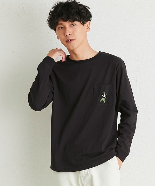 KRIFF MAYER（クリフメイヤー）の「《WEB限定》蓄熱ポケ刺繍ロンTEE（Tシャツ/カットソー・メンズ・ベージュ/オフホワイト/ブラック/ネイビー・LARGE/MEDIUM/X-LARGE）」の2枚目の写真