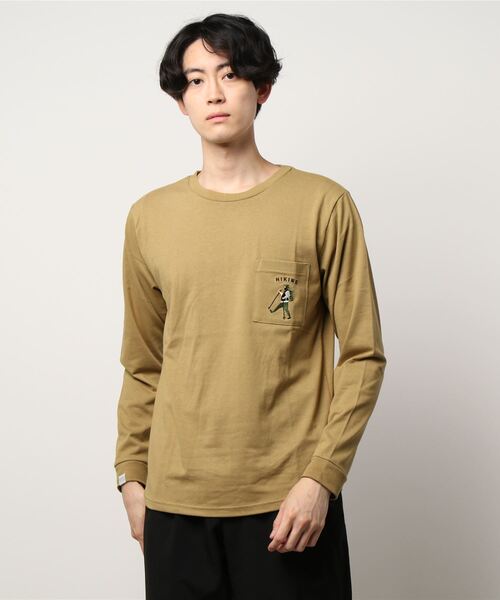 KRIFF MAYER（クリフメイヤー）の「《WEB限定》蓄熱ポケ刺繍ロンTEE（Tシャツ/カットソー・メンズ・ベージュ/オフホワイト/ブラック/ネイビー・LARGE/MEDIUM/X-LARGE）」の21枚目の写真