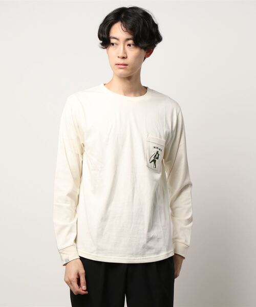 KRIFF MAYER（クリフメイヤー）の「《WEB限定》蓄熱ポケ刺繍ロンTEE（Tシャツ/カットソー・メンズ・ベージュ/オフホワイト/ブラック/ネイビー・LARGE/MEDIUM/X-LARGE）」の22枚目の写真