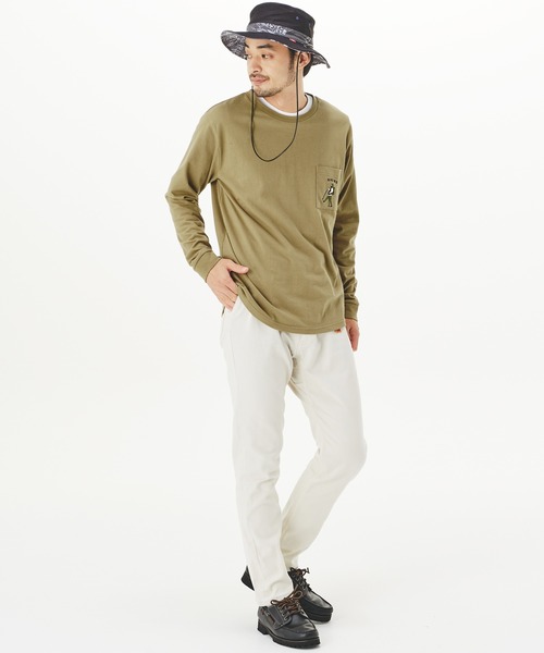 KRIFF MAYER（クリフメイヤー）の「《WEB限定》蓄熱ポケ刺繍ロンTEE（Tシャツ/カットソー・メンズ・ベージュ/オフホワイト/ブラック/ネイビー・LARGE/MEDIUM/X-LARGE）」の9枚目の写真