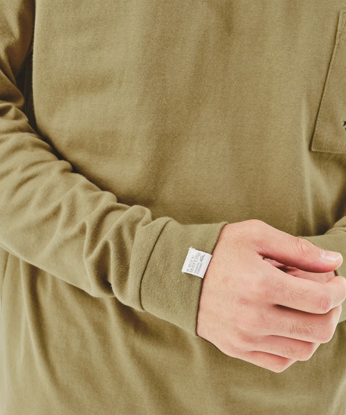 KRIFF MAYER（クリフメイヤー）の「《WEB限定》蓄熱ポケ刺繍ロンTEE（Tシャツ/カットソー・メンズ・ベージュ/オフホワイト/ブラック/ネイビー・LARGE/MEDIUM/X-LARGE）」の12枚目の写真