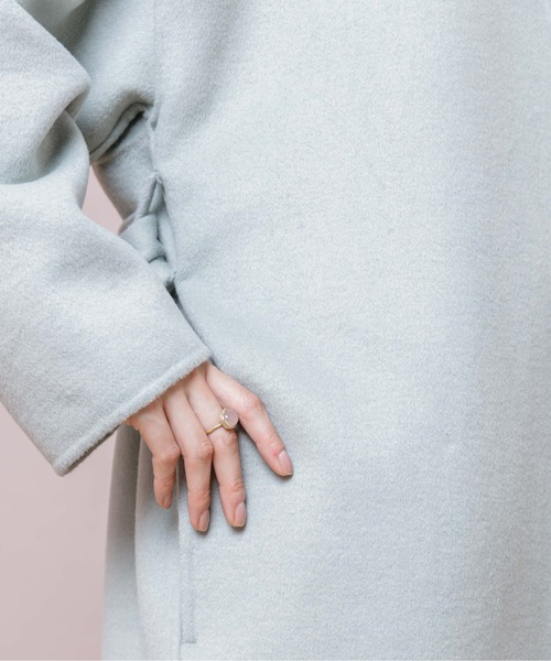 flower（フラワー）の「スムースカラーコート（ノーカラーコート・レディース・カーキ/アイボリー・FREE）」の11枚目の写真