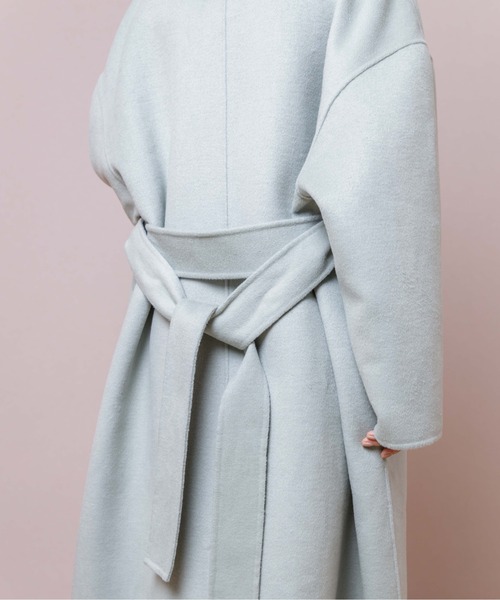 flower（フラワー）の「スムースカラーコート（ノーカラーコート・レディース・カーキ/アイボリー・FREE）」の9枚目の写真