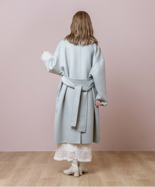 flower（フラワー）の「スムースカラーコート（ノーカラーコート・レディース・カーキ/アイボリー・FREE）」の8枚目の写真