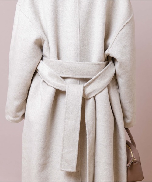 flower（フラワー）の「スムースカラーコート（ノーカラーコート・レディース・カーキ/アイボリー・FREE）」の10枚目の写真