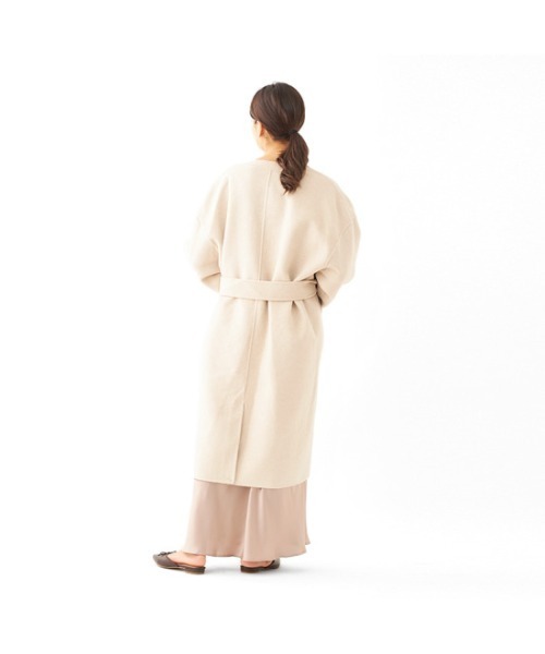 flower（フラワー）の「スムースカラーコート（ノーカラーコート・レディース・カーキ/アイボリー・FREE）」の21枚目の写真