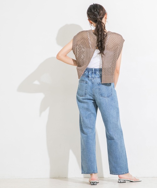 Newlyme(ニューリーミー)の「ハイウエストデニムパンツ(デニムパンツ・レディース・ライトブルー/ブラック/グレー/ブルー/ナチュラル・SMALL/MEDIUM/LARGE/X-LARGE)」の9枚目の写真