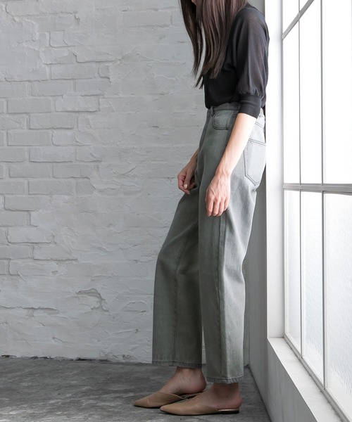 Newlyme(ニューリーミー)の「ハイウエストデニムパンツ(デニムパンツ・レディース・ライトブルー/ブラック/グレー/ブルー/ナチュラル・SMALL/MEDIUM/LARGE/X-LARGE)」の10枚目の写真