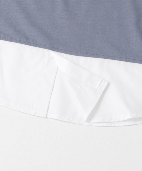 ITEMS URBANRESEARCH（アイテムズ アーバンリサーチ）の「布帛切り替えTシャツ（Tシャツ/カットソー・メンズ・グレー/ブルー/ブラック/グリーン・LARGE/MEDIUM）」の19枚目の写真