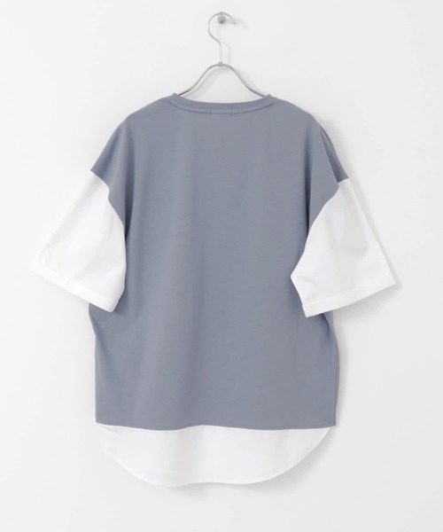 ITEMS URBANRESEARCH（アイテムズ アーバンリサーチ）の「布帛切り替えTシャツ（Tシャツ/カットソー・メンズ・グレー/ブルー/ブラック/グリーン・LARGE/MEDIUM）」の20枚目の写真