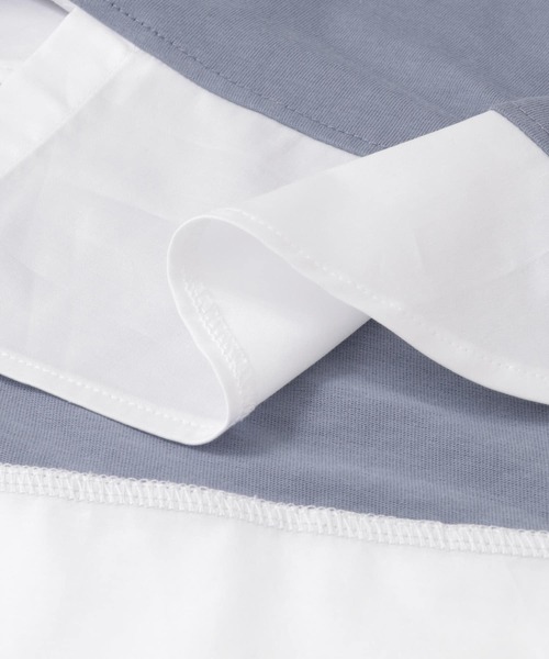 ITEMS URBANRESEARCH（アイテムズ アーバンリサーチ）の「布帛切り替えTシャツ（Tシャツ/カットソー・メンズ・グレー/ブルー/ブラック/グリーン・LARGE/MEDIUM）」の21枚目の写真