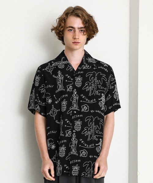 aloha blossom（アロハブロッサム）の「【Aloha Blossom】YU NAGABA SHIRTS（シャツ/ブラウス・メンズ・ホワイト/グリーン・40）」の6枚目の写真