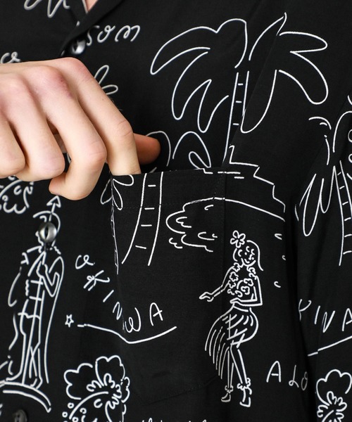 aloha blossom（アロハブロッサム）の「【Aloha Blossom】YU NAGABA SHIRTS（シャツ/ブラウス・メンズ・ホワイト/グリーン・40）」の12枚目の写真