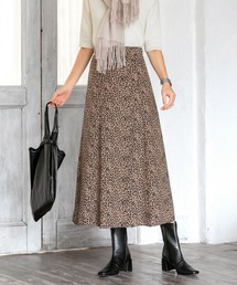 STYLE DELI | 【LUXE】90cm丈レオパード柄Aラインスカート(スカート)