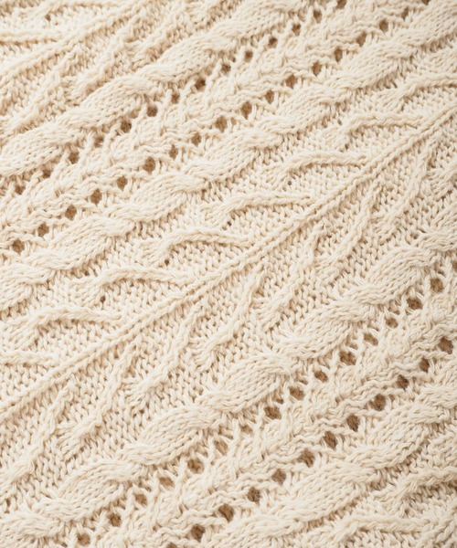 Crisp（クリスプ）の「ケーブルニットボレロ（カーディガン/ボレロ・レディース・パープル/アイボリー・FREE）」の17枚目の写真