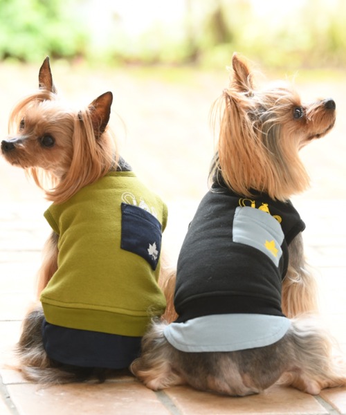 LOGOS（ロゴス）の「LOGOS/ロゴス/重ね着風スウェット/犬服(ドッグウェア)（ペットウェア・メンズ・カーキ/ブラック・3L/XS/M/2L/S/L）」の6枚目の写真