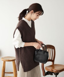 CRAFT STANDARD BOUTIQUE | Vネックブークレニットベスト　＊◇(ベスト)