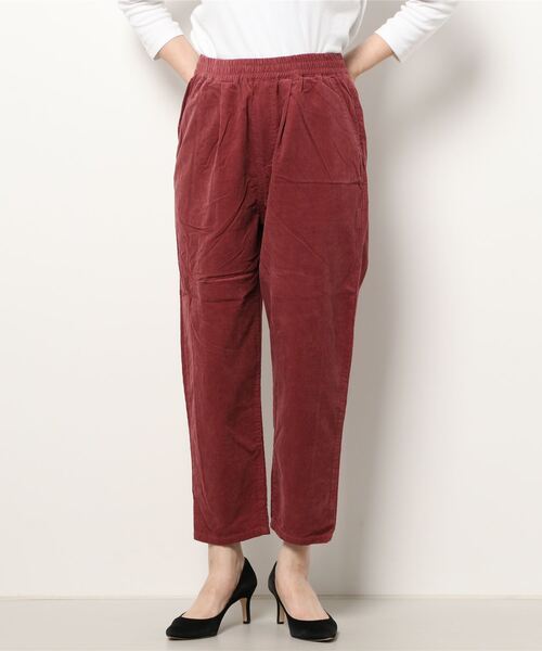 Samansa Mos2(サマンサ モスモス)の「細コーデュロイテーパードパンツ(その他パンツ・レディース・ダークブラウン/ベージュ/パープル/カーキ/ブルー/マスタード・フリ-)」の13枚目の写真