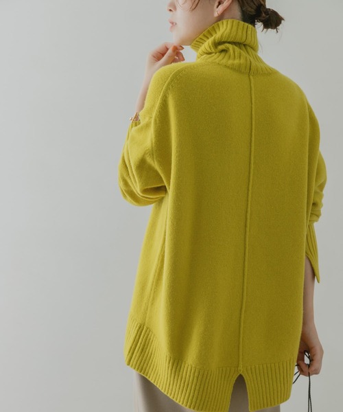 F by ROSSO（エフバイロッソ）の「F by ROSSO　ハミルトンラムズウールタートルニット（ニット/セーター・レディース・オリーブ/イエロー系その他/モカ/アイボリー・FREE）」の6枚目の写真
