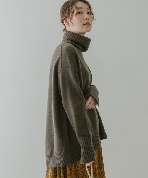 F by ROSSO（エフバイロッソ）の「F by ROSSO　ハミルトンラムズウールタートルニット（ニット/セーター・レディース・オリーブ/イエロー系その他/モカ/アイボリー・FREE）」の10枚目の写真