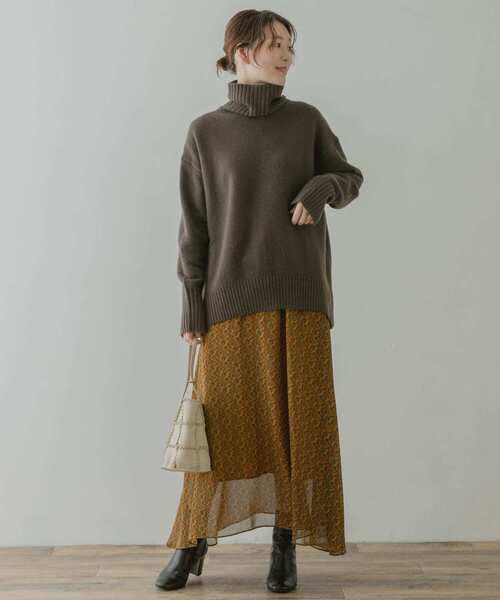 F by ROSSO（エフバイロッソ）の「F by ROSSO　ハミルトンラムズウールタートルニット（ニット/セーター・レディース・オリーブ/イエロー系その他/モカ/アイボリー・FREE）」の13枚目の写真