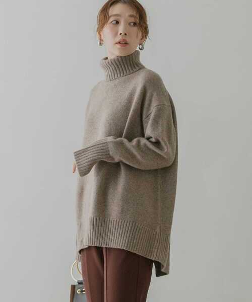 F by ROSSO（エフバイロッソ）の「F by ROSSO　ハミルトンラムズウールタートルニット（ニット/セーター・レディース・オリーブ/イエロー系その他/モカ/アイボリー・FREE）」の16枚目の写真