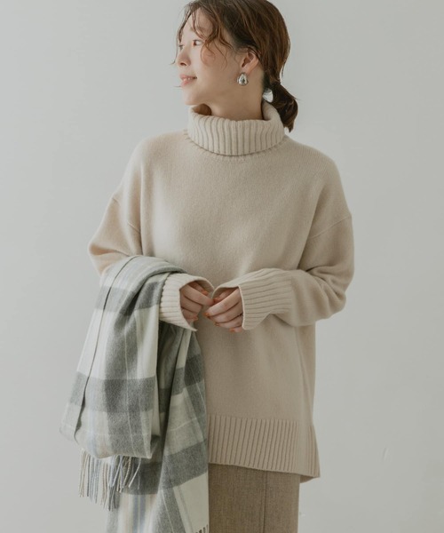 F by ROSSO（エフバイロッソ）の「F by ROSSO　ハミルトンラムズウールタートルニット（ニット/セーター・レディース・オリーブ/イエロー系その他/モカ/アイボリー・FREE）」の21枚目の写真