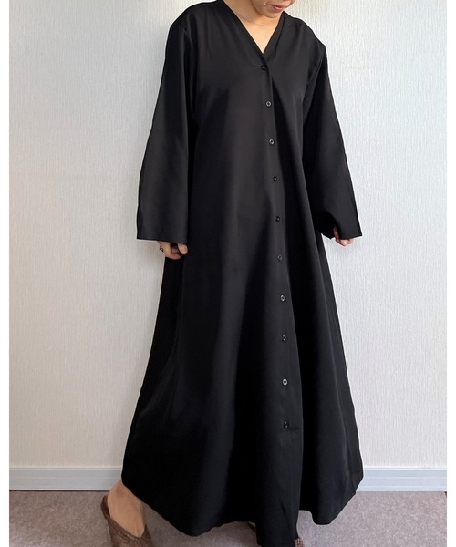 セール 大人シルエット ゆる感 リラックス Vネックワンピース ワンピース Ritzy リッツィー のファッション通販 Zozotown