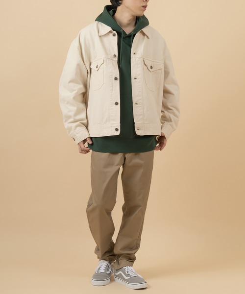Lee（リー）の「【LEE/リー】RIDER JACKET/カラーデニムジャケット/ビッグシルエット（カバーオール・メンズ・ブラック/アイボリー・S/M/L/XL）」の3枚目の写真