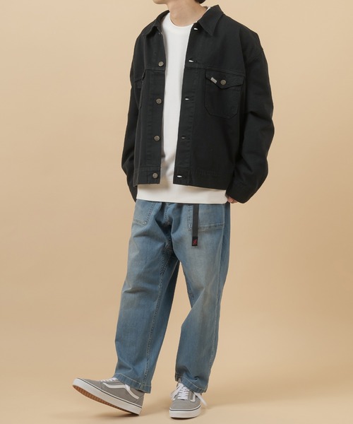 Lee（リー）の「【LEE/リー】RIDER JACKET/カラーデニムジャケット/ビッグシルエット（カバーオール・メンズ・ブラック/アイボリー・S/M/L/XL）」の4枚目の写真