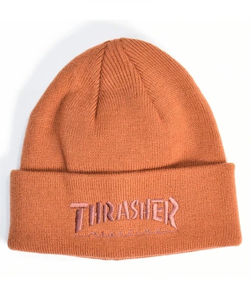 THRASHER（スラッシャー）の「THRASHER/スラッシャー ビーニー マガジンロゴ THR-N01（ニットキャップ/ビーニー・メンズ・ブラック×ホワイト/ネイビー/ベージュ/オレンジ/ブラック×レッド/ブラック×ブラック・FREE）」の6枚目の写真