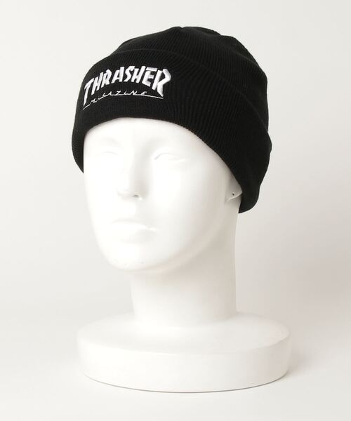 THRASHER（スラッシャー）の「THRASHER/スラッシャー ビーニー マガジンロゴ THR-N01（ニットキャップ/ビーニー・メンズ・ブラック×ホワイト/ネイビー/ベージュ/オレンジ/ブラック×レッド/ブラック×ブラック・FREE）」の15枚目の写真