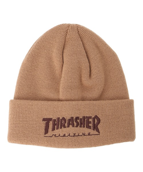 THRASHER（スラッシャー）の「THRASHER/スラッシャー ビーニー マガジンロゴ THR-N01（ニットキャップ/ビーニー・メンズ・ブラック×ホワイト/ネイビー/ベージュ/オレンジ/ブラック×レッド/ブラック×ブラック・FREE）」の8枚目の写真