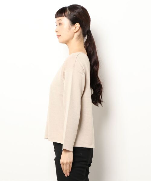 Lugnoncure（ルノンキュール）の「ミラノリブVネックニット（ニット/セーター・レディース・チャコール/キナリ/パープル・ﾌﾘ-）」の5枚目の写真