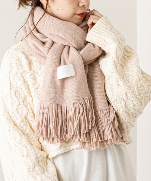 Chico(チコ)の「ラメフリンジストール(マフラー・レディース・ベージュ/グレー/ピンク・FREE)」の7枚目の写真