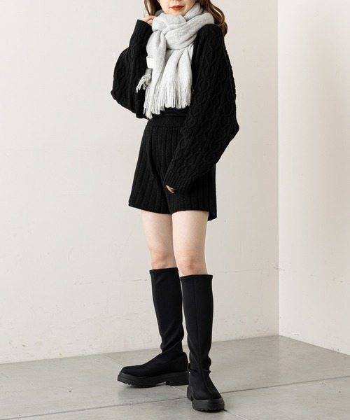 Chico(チコ)の「ラメフリンジストール(マフラー・レディース・ベージュ/グレー/ピンク・FREE)」の13枚目の写真